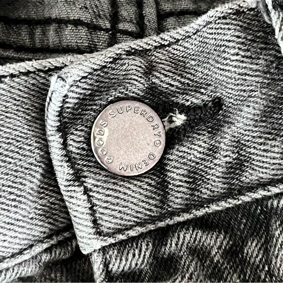 Superdry Jeans Size 29 Faded Black Straight Leg Denim - Picture 8 of 9